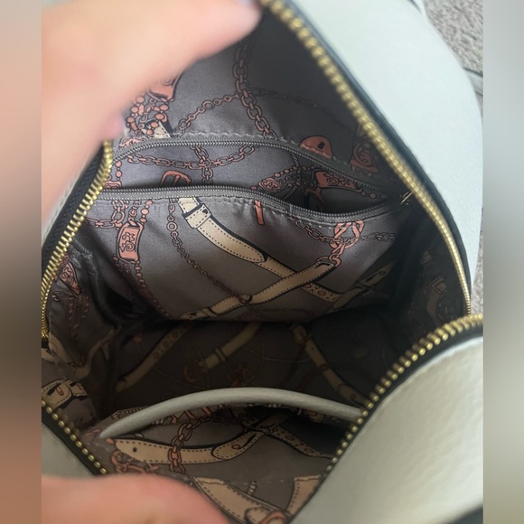 Gray Faux Leather Mini Backpack - Picture 7 of 9